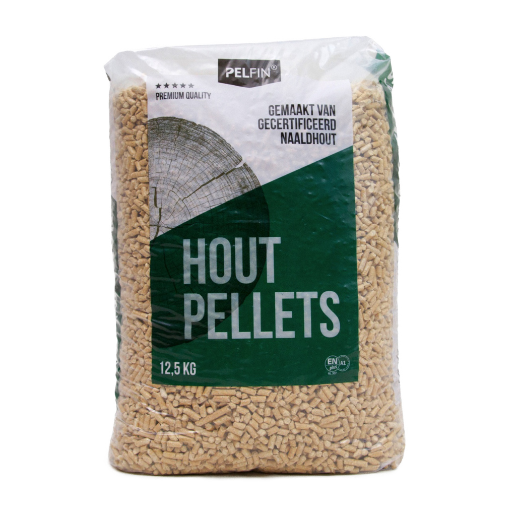 Pelfin Pellets Wit Pallet Zakken Stookgroen